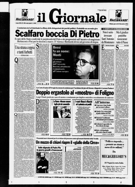 Il giornale : quotidiano del mattino